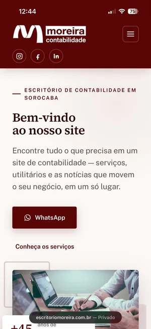 Assim fica no celular